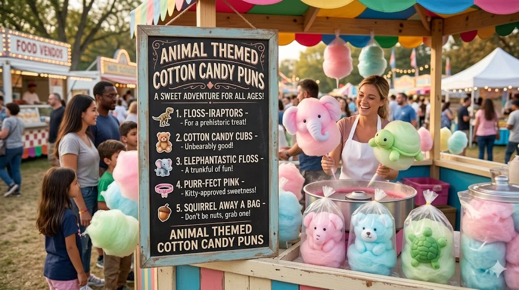 Animal Themed Cotton Candy Puns