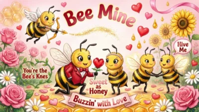 bee valentine puns