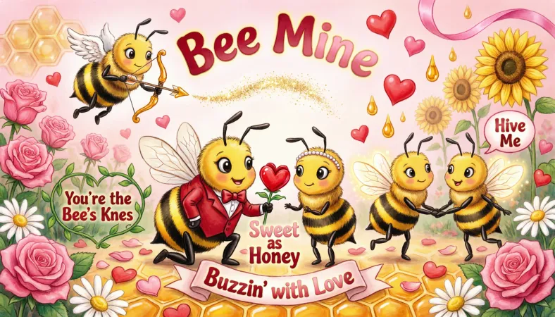 bee valentine puns