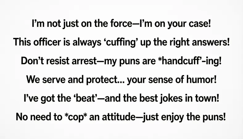 police puns one-liners