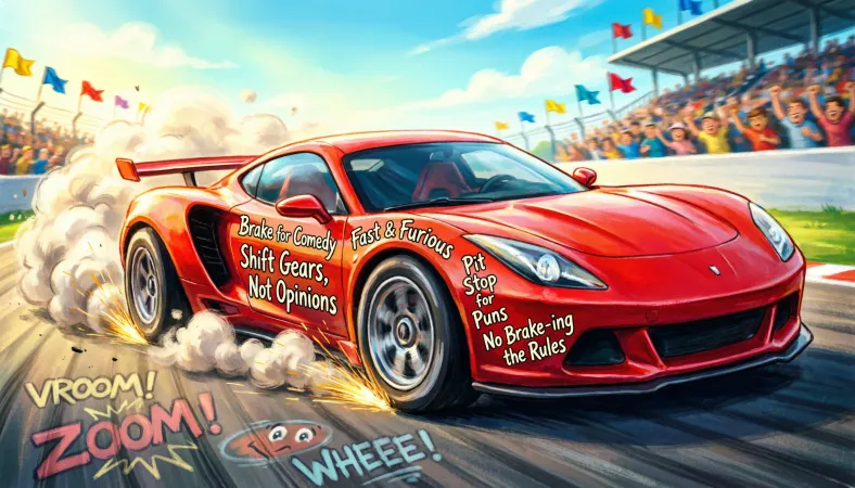 car racing puns