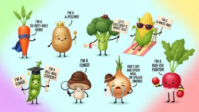 cute vegetable puns