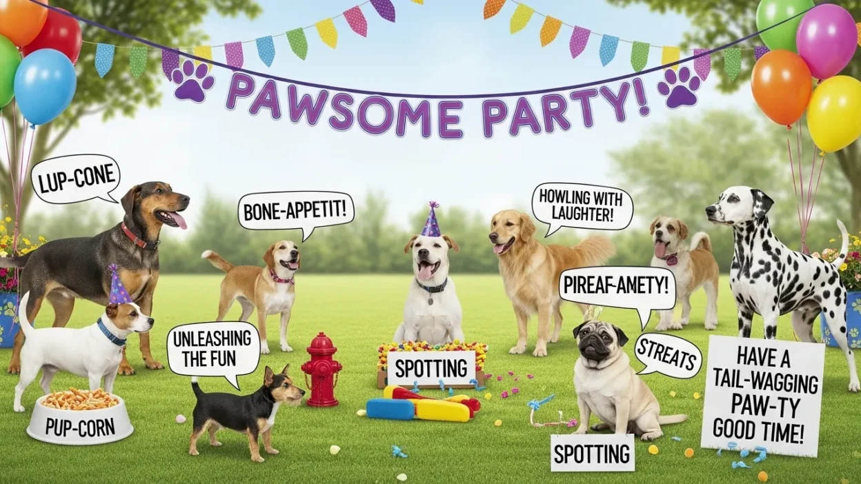 dog party puns