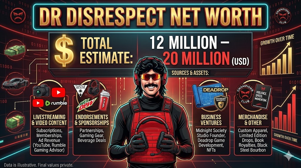 dr disrespect net worth