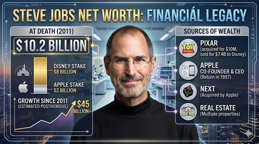 steve jobs net worth